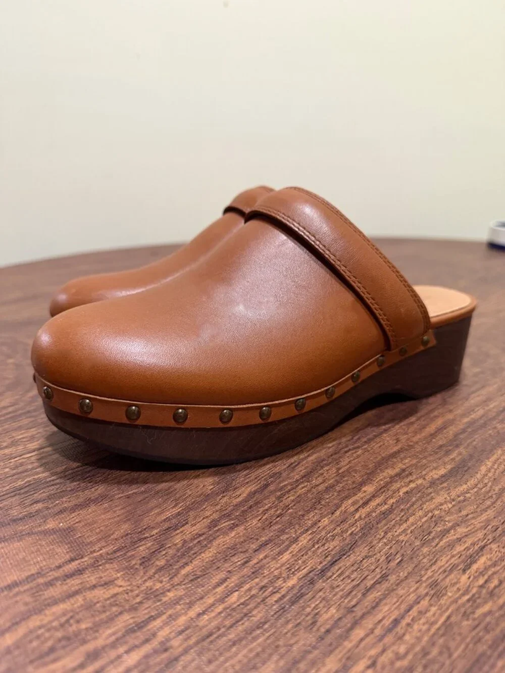 Madewell The Cecily Clog in Oiled Leather Size 6.5 - Picture 6 of 7
